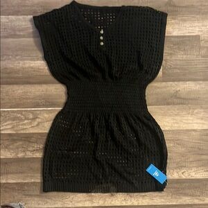 Cupshe Black Knit Swim Coverup